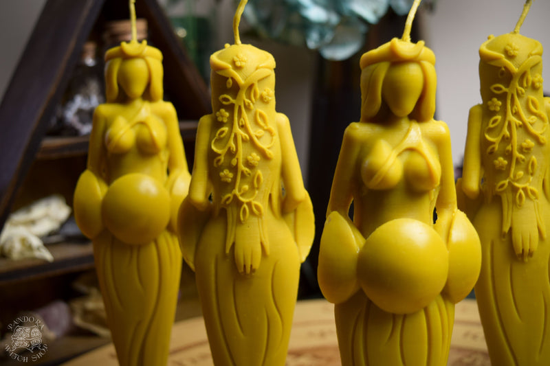 Candle - Great Goddess Of The Sun - Beeswax Candle