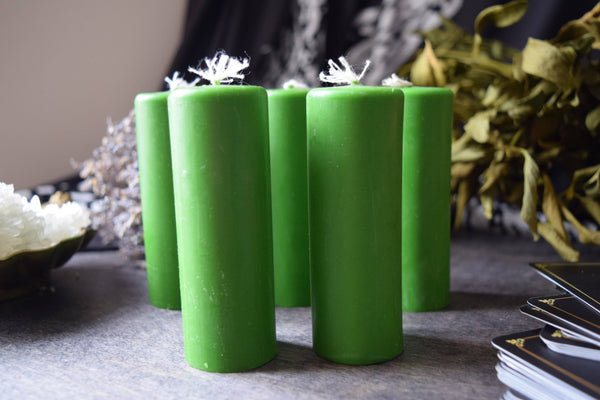 Candle - Green Cylinder - Beeswax Candle