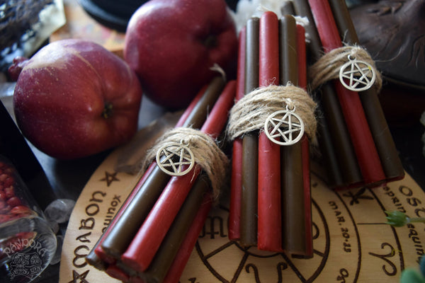 Candle - Mabon - Wheel Of The Year - Set Of Beeswax Candles