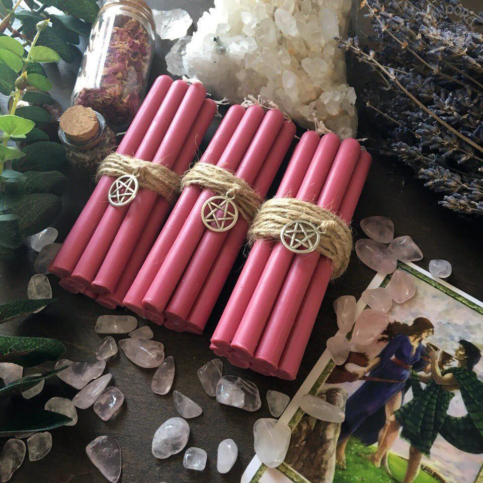 Candle - Pink Beeswax Candles