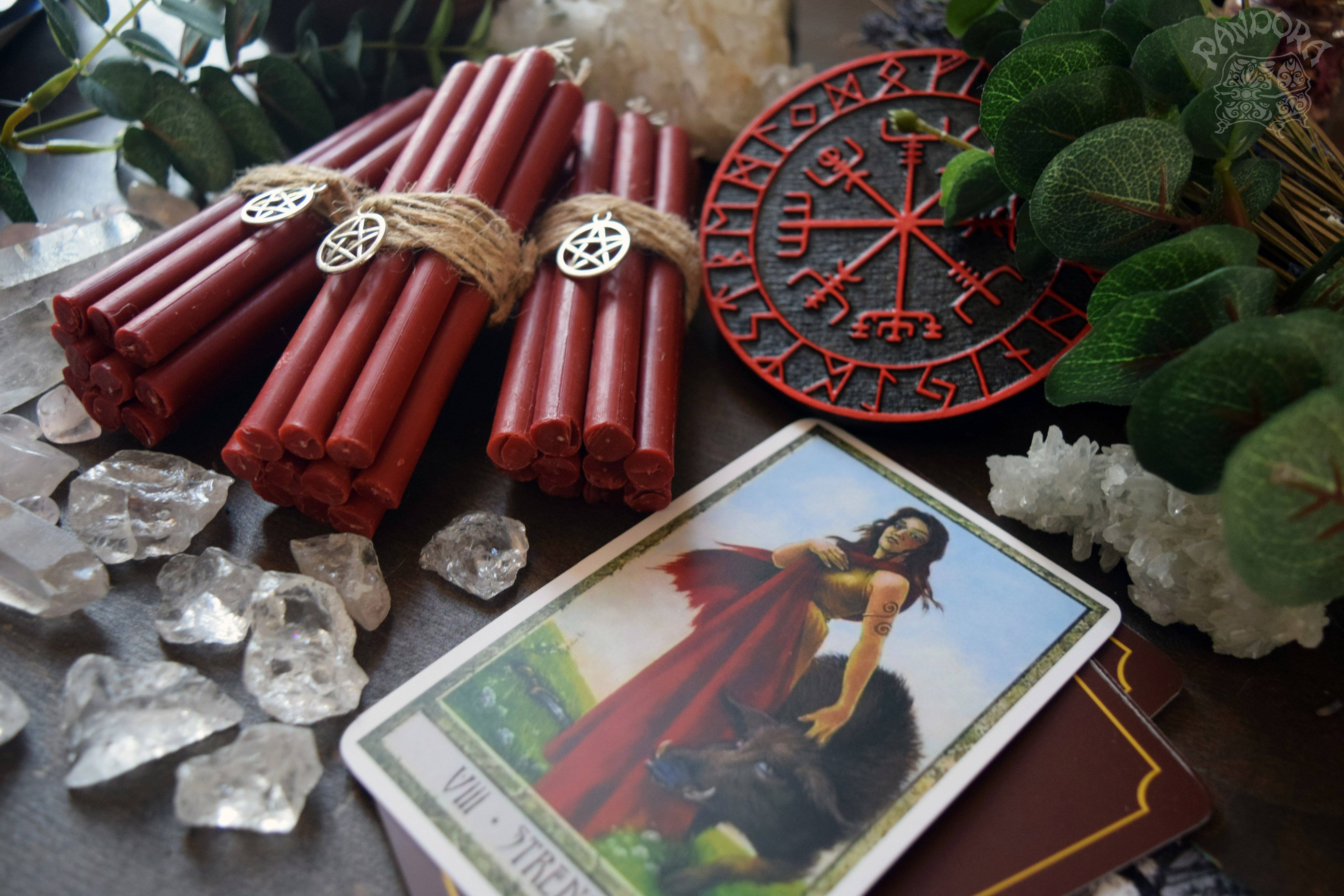 Candle - Red Beeswax Candles