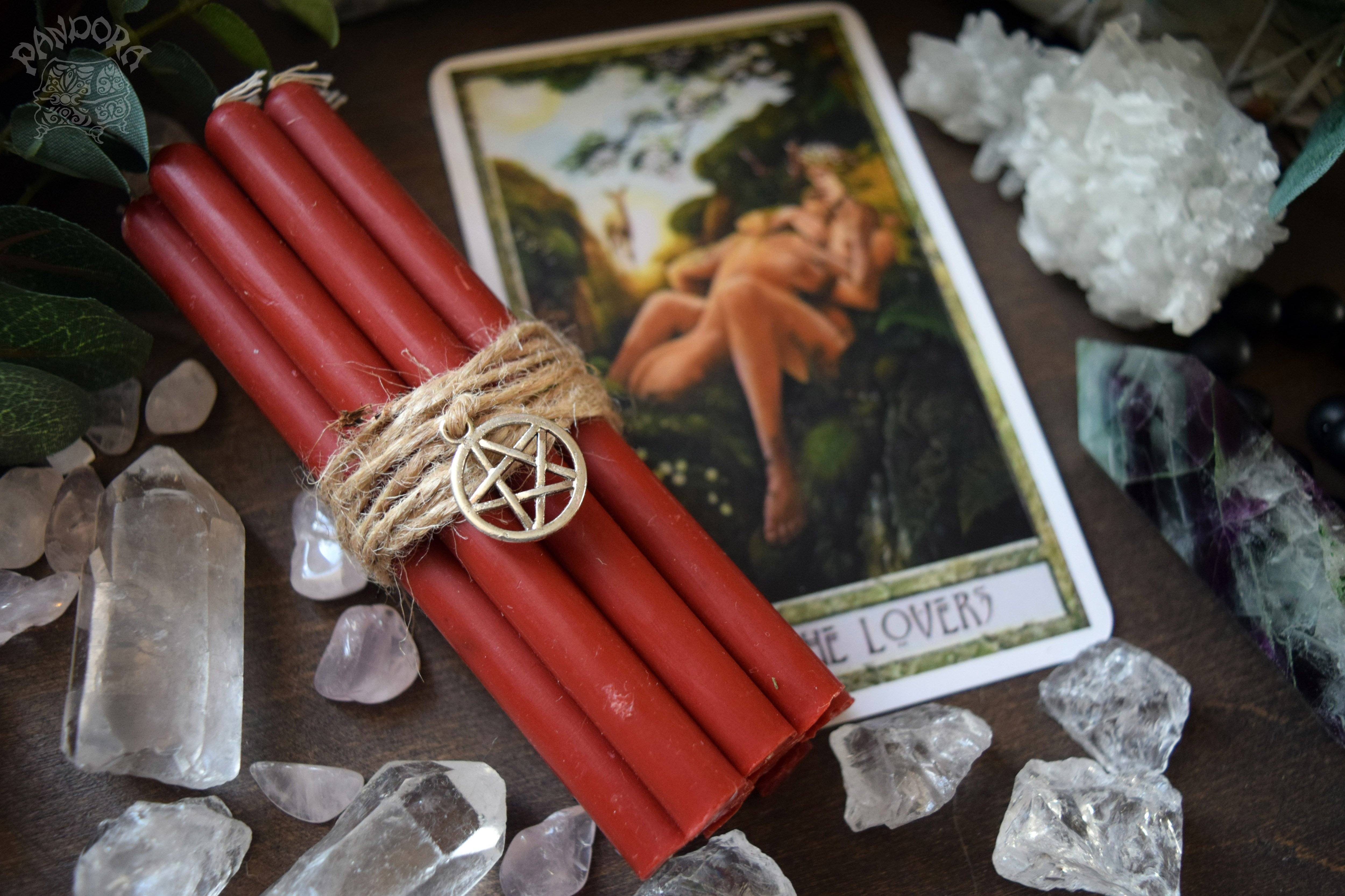 Candle - Red Beeswax Candles