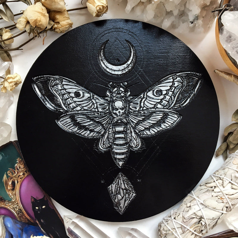Death Head Moth - Altar Pentacle - Black\Silver