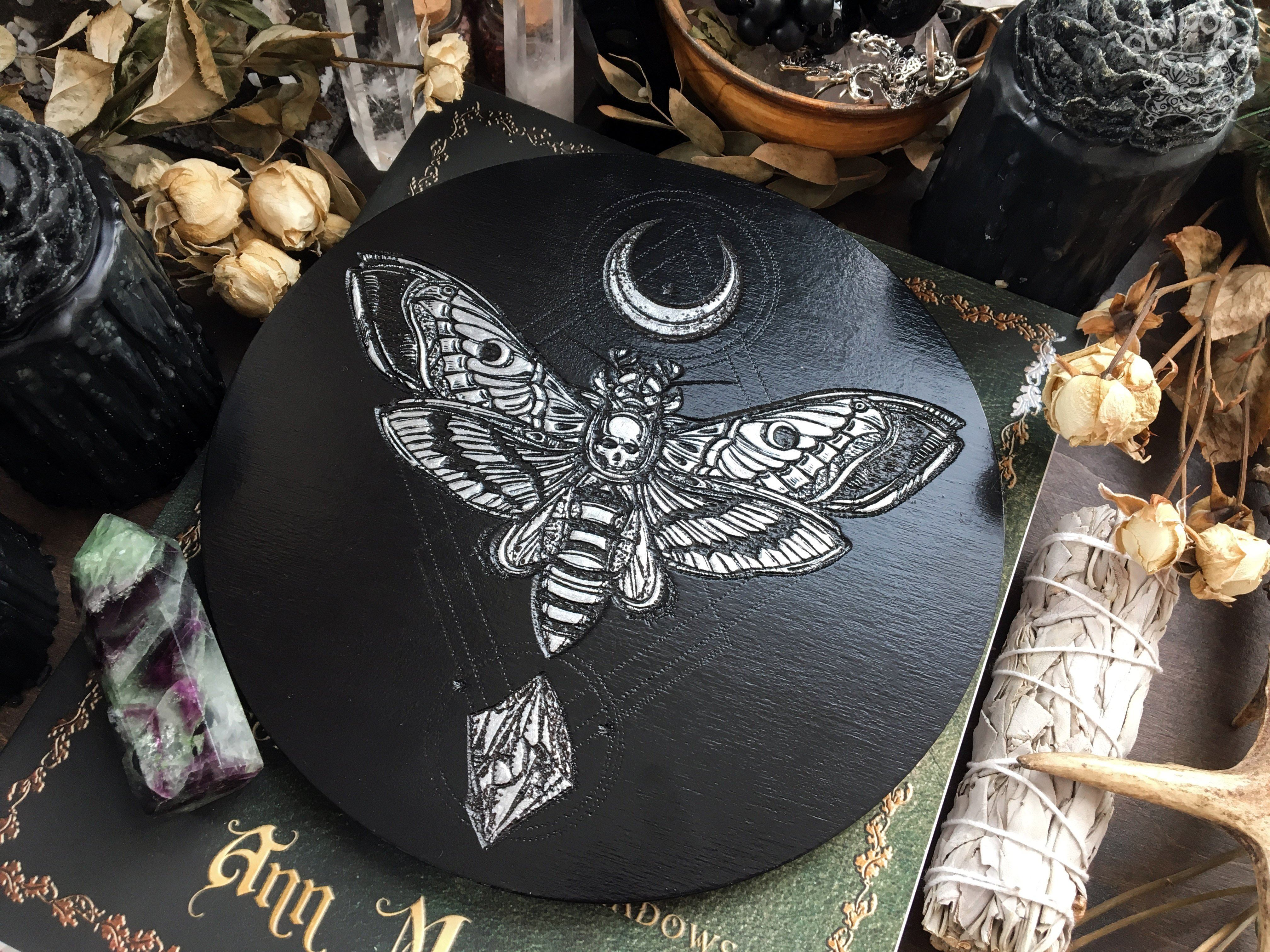 Death Head Moth - Altar Pentacle - Black\Silver