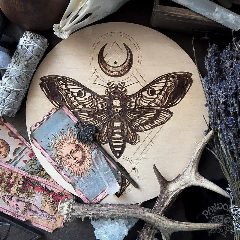 Death Head Moth - Altar Pentacle - Natural