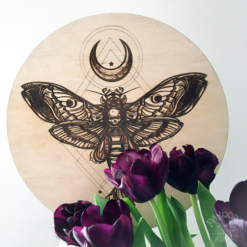 Death Head Moth - Altar Pentacle - Natural