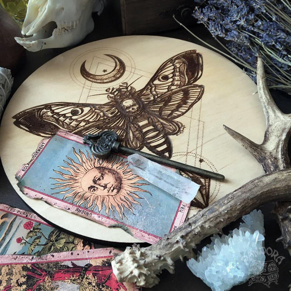 Death Head Moth - Altar Pentacle - Natural