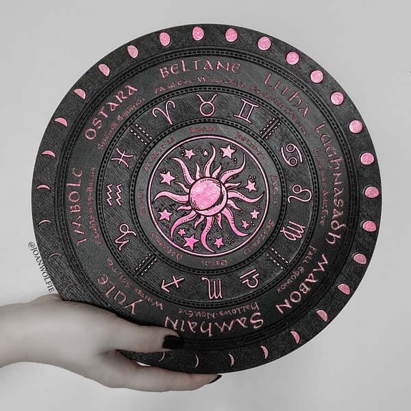 Wheel of the Year - Sun and Moon - Black\Pink