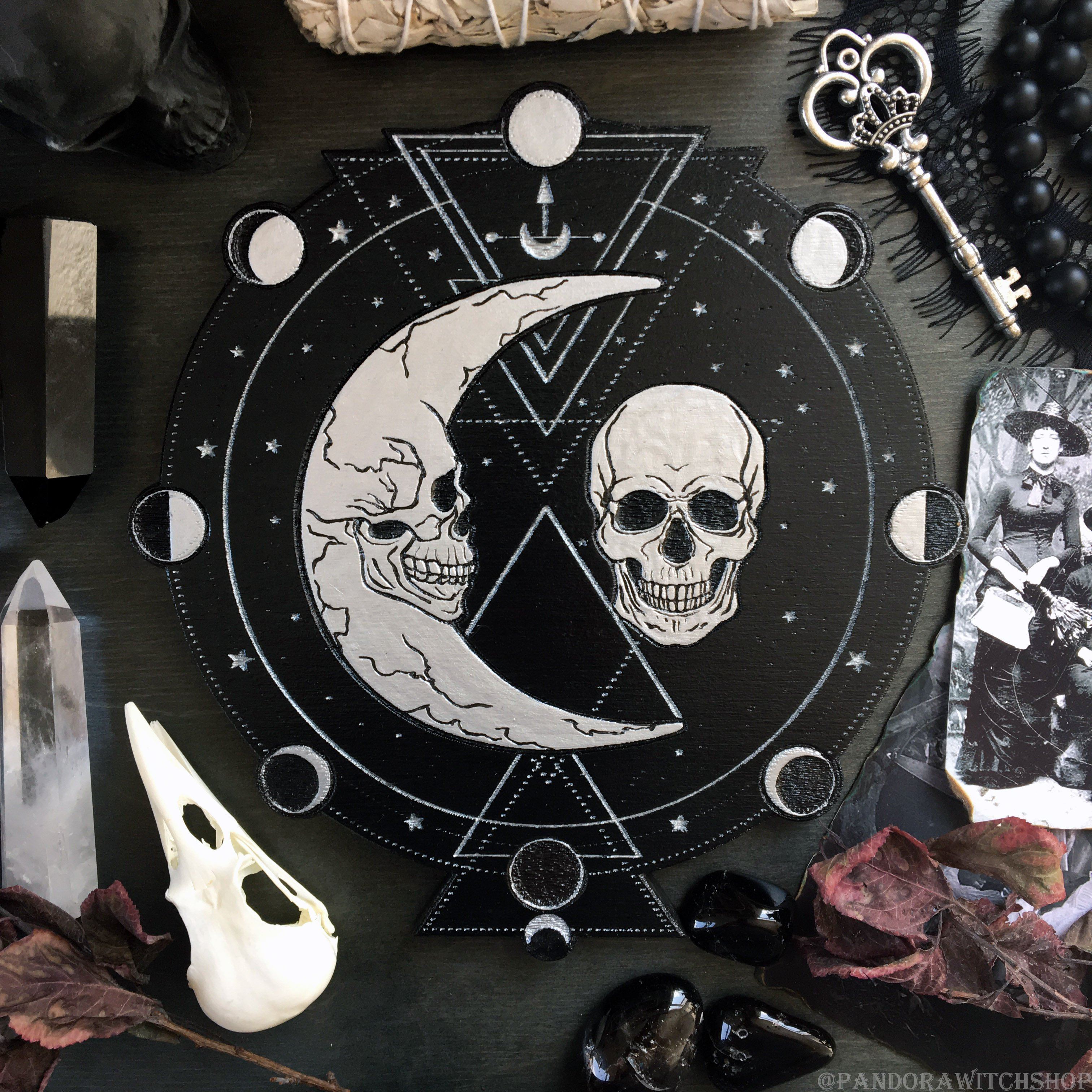 Moon Skull - Altar Pentacle - Black\Silver