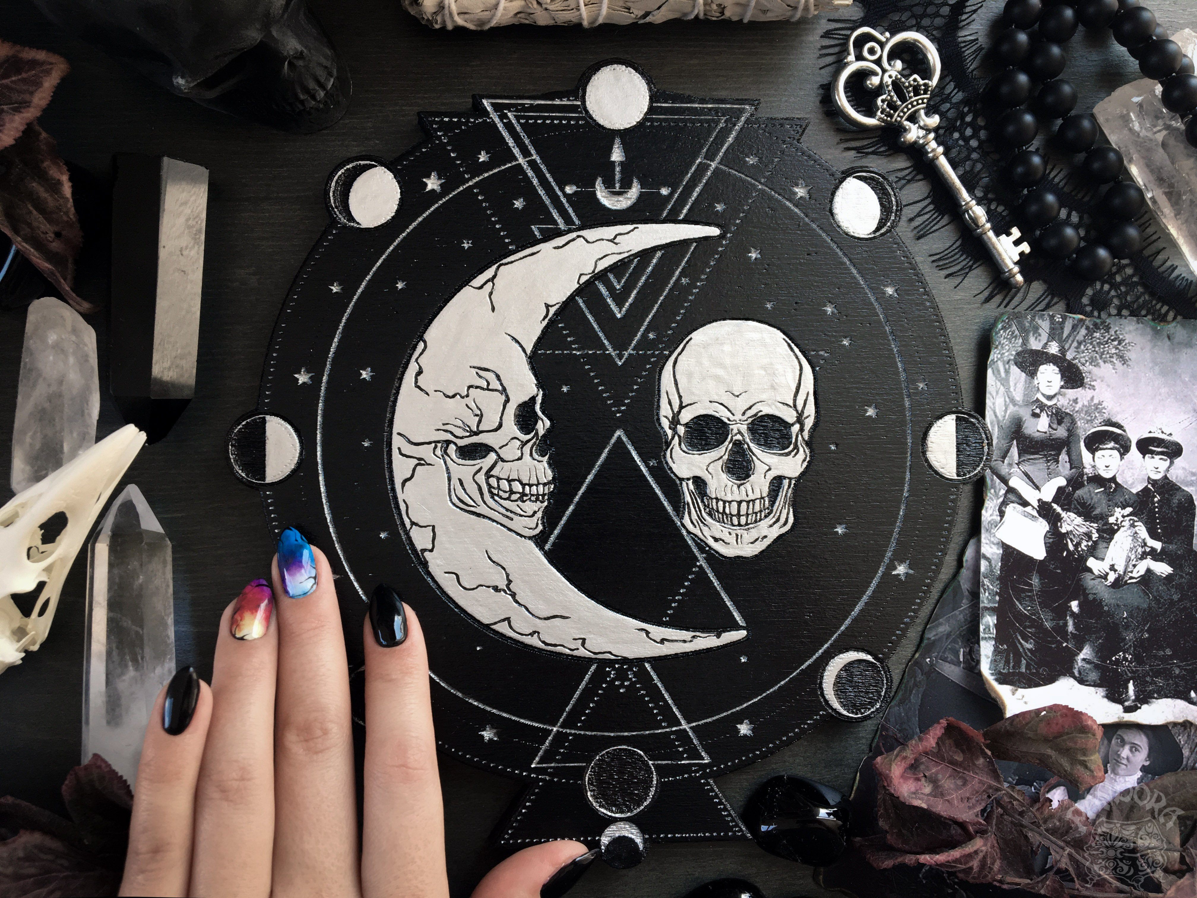 Moon Skull - Altar Pentacle - Black\Silver