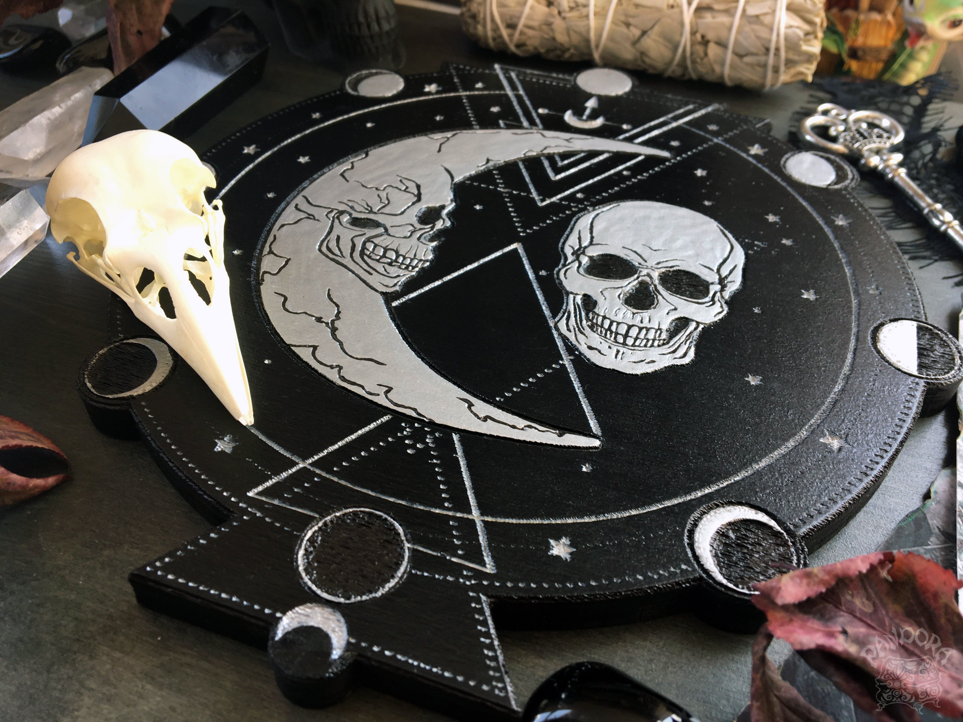 Moon Skull - Altar Pentacle - Black\Silver