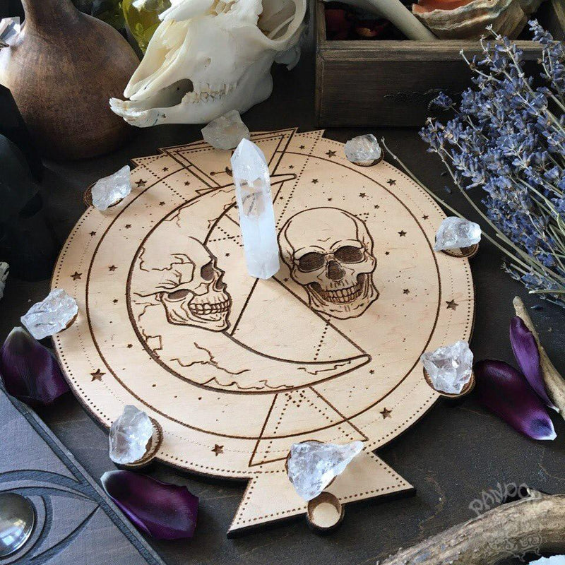 Moon Skull - Altar Pentacle - Natural