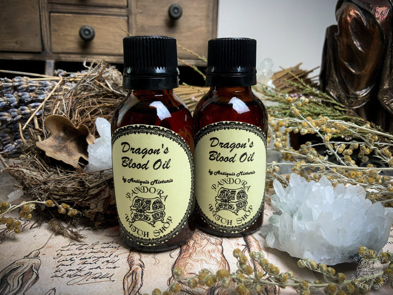  Dragons Blood Oil 1/2 oz, Handmade with Herbs & Essential Oils, Spiritual Purification, Strength, Power Rituals