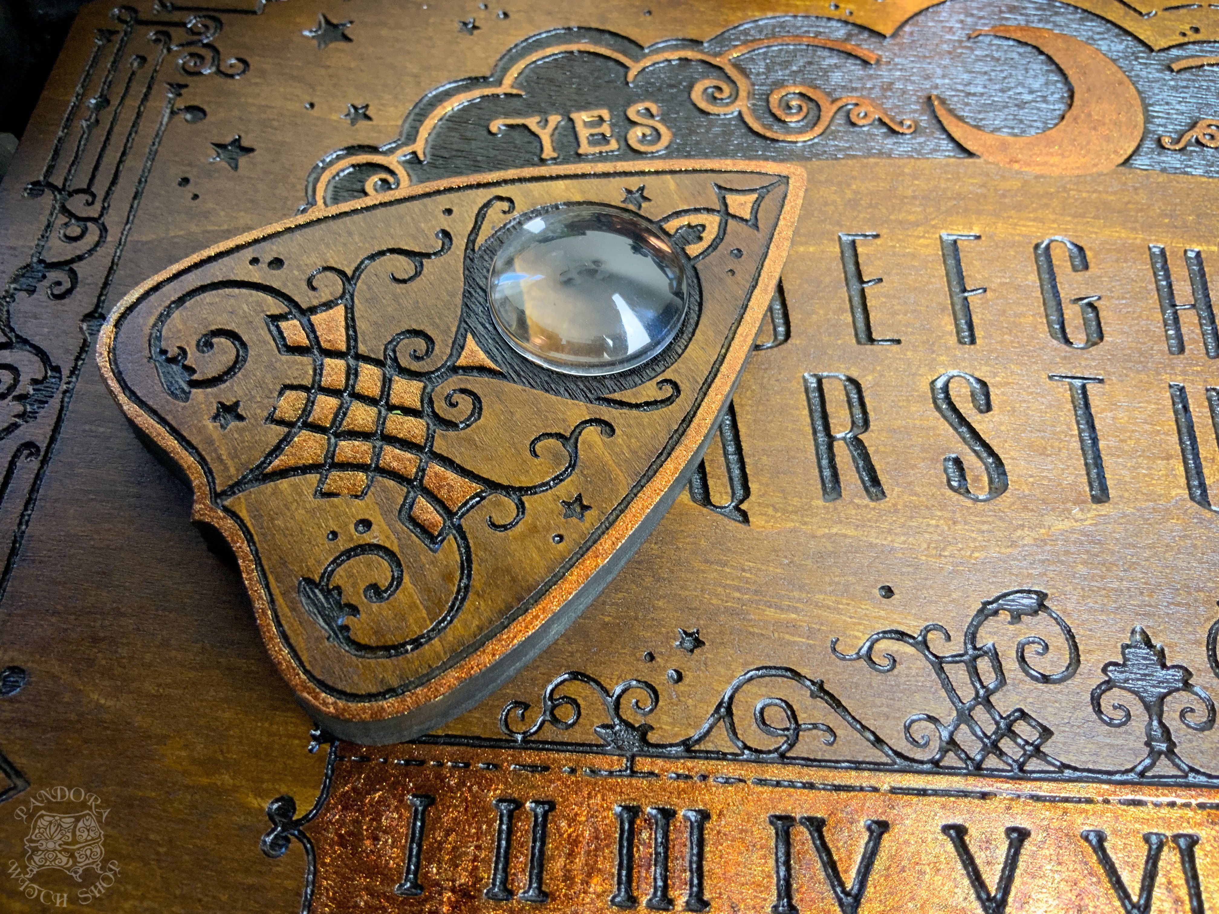 Ouija Board - Lunar Filigree Dark wood