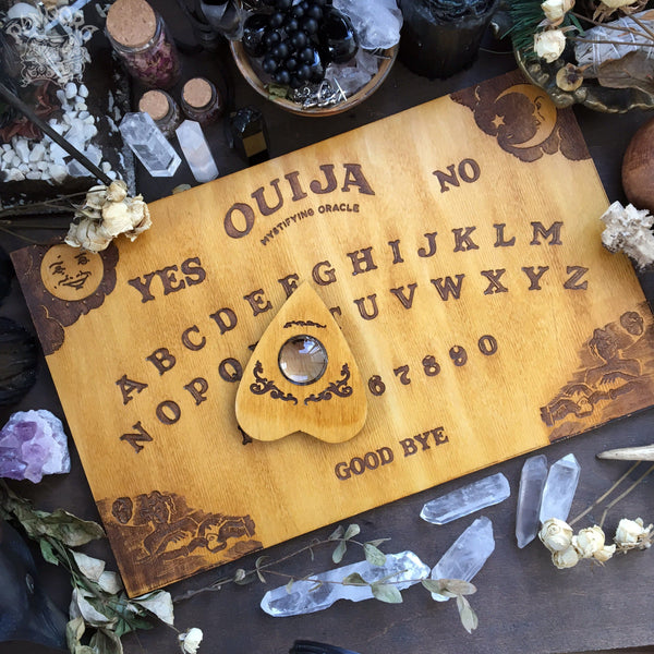 Ouija Board, Witch Board, Talking Board for calling spirits in traditional classic design