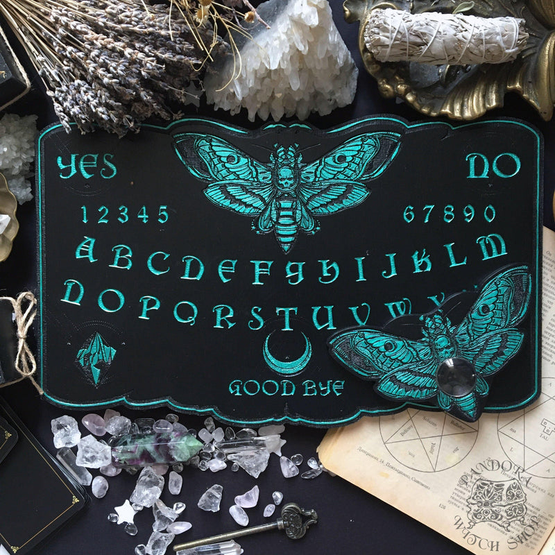 Ouija Board - Black and Emerald Death's head moth