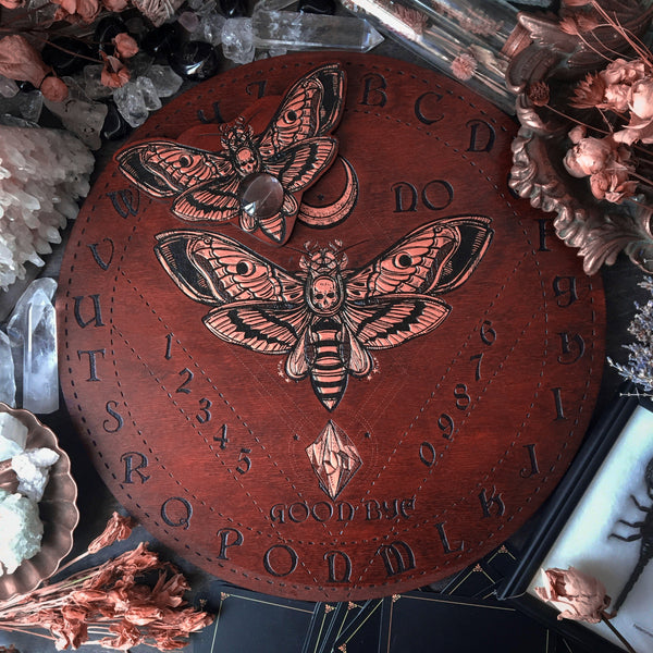 Round Ouija Board "Cooper Death's head moth"