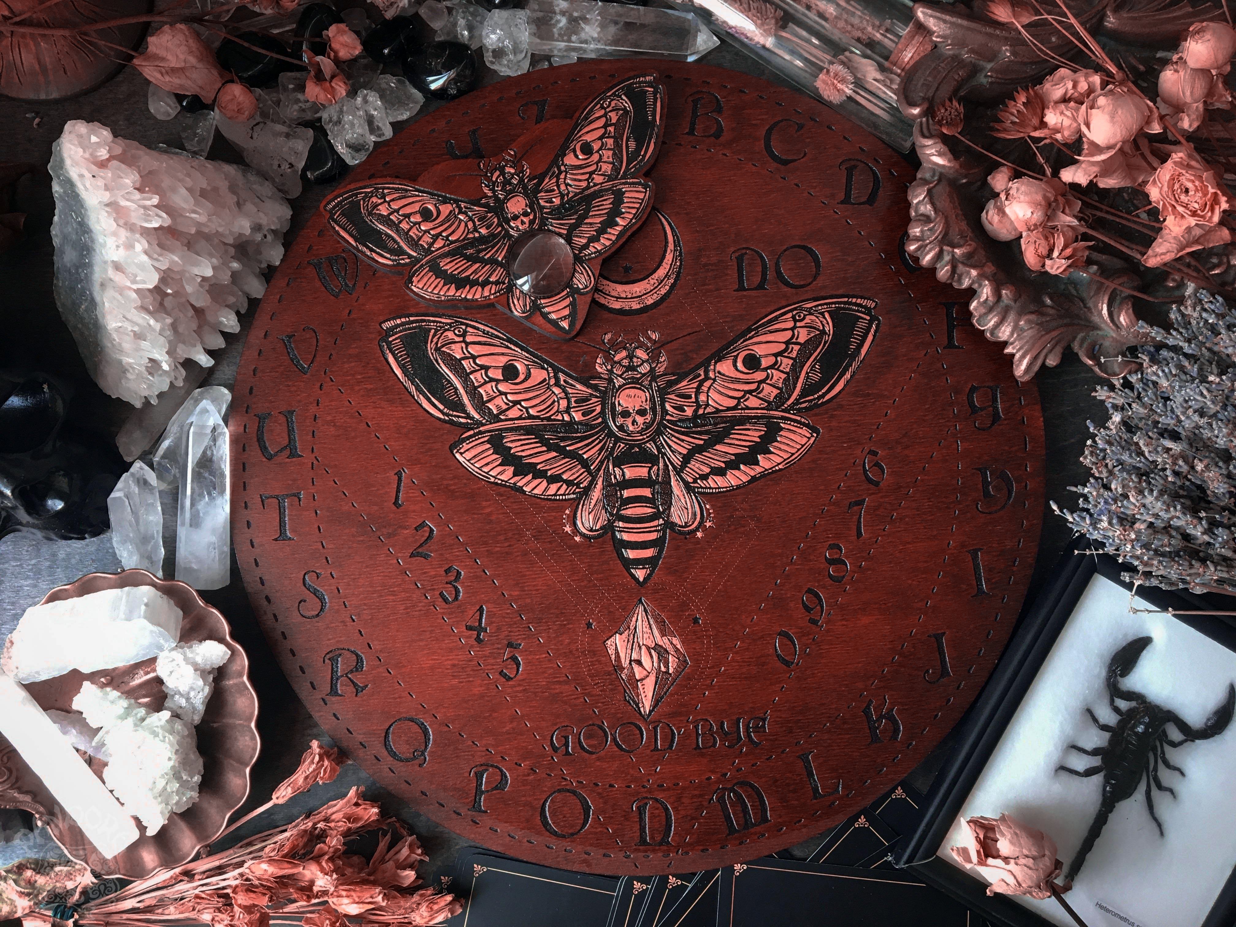 Round Ouija Board "Cooper Death's head moth"