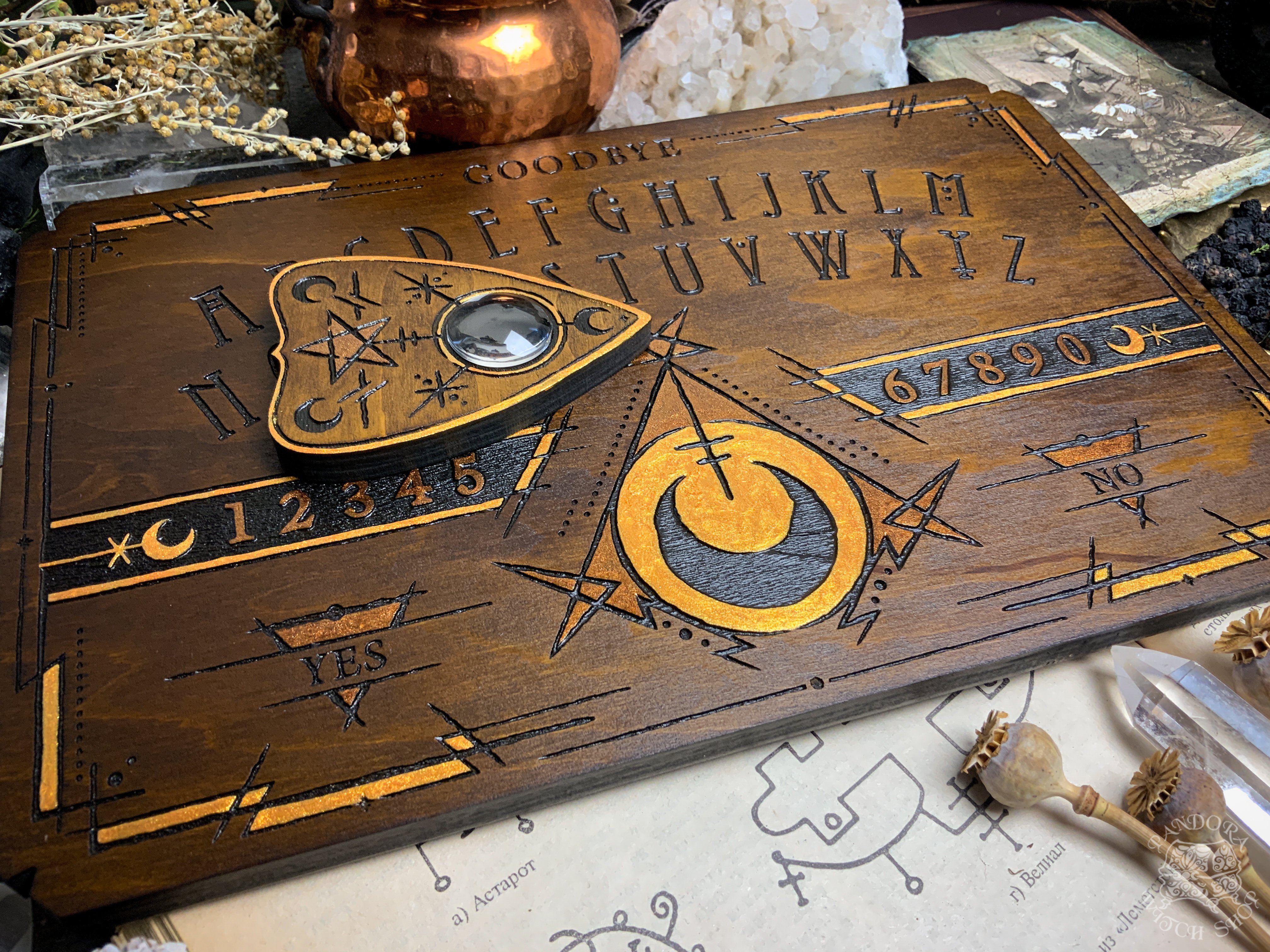 Ouija Board - Witchcraft Cult Dark wood