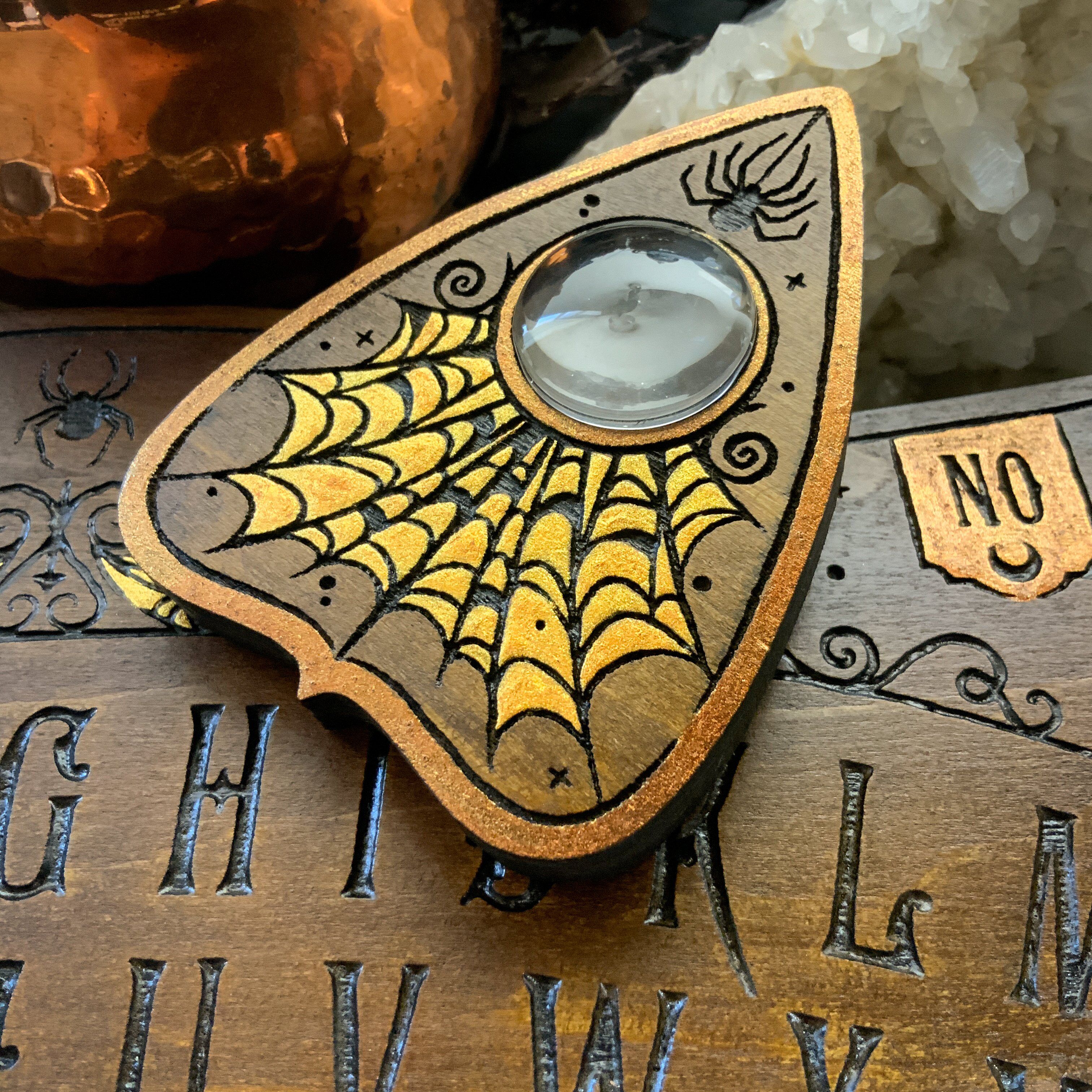 Planchette - Arcane Arachnid Dark wood