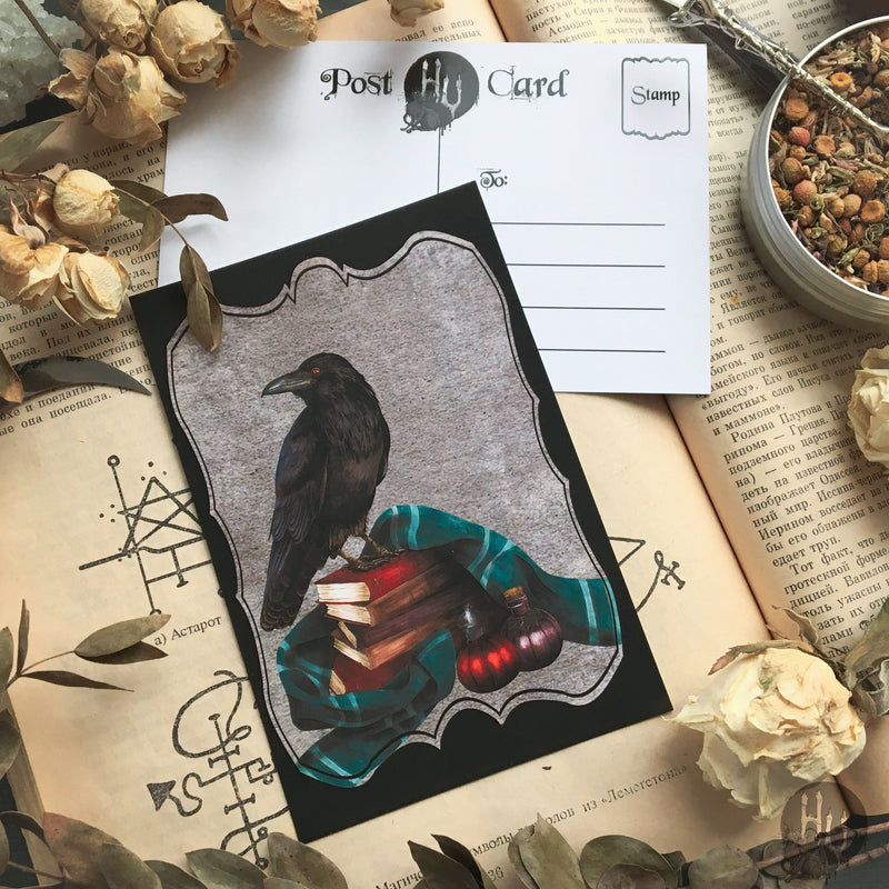 Postcard "Familiar Crow"