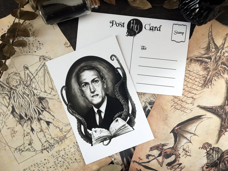 Postcard H. P. Lovecraft - Black / White