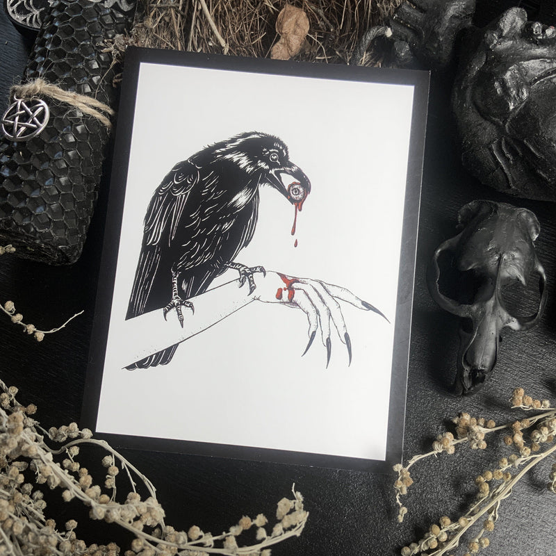 Postcard - Raven