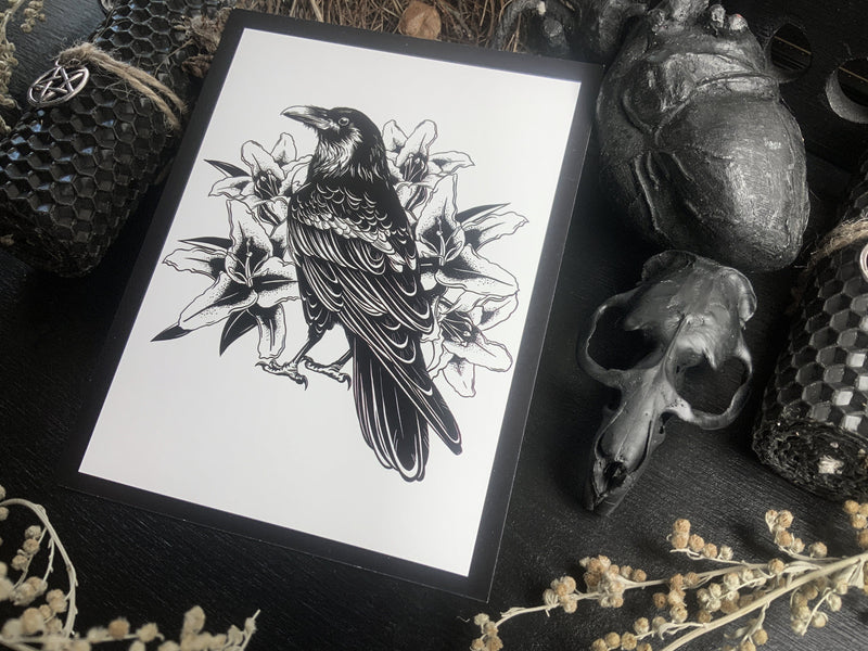 Postcard - Raven Lilies