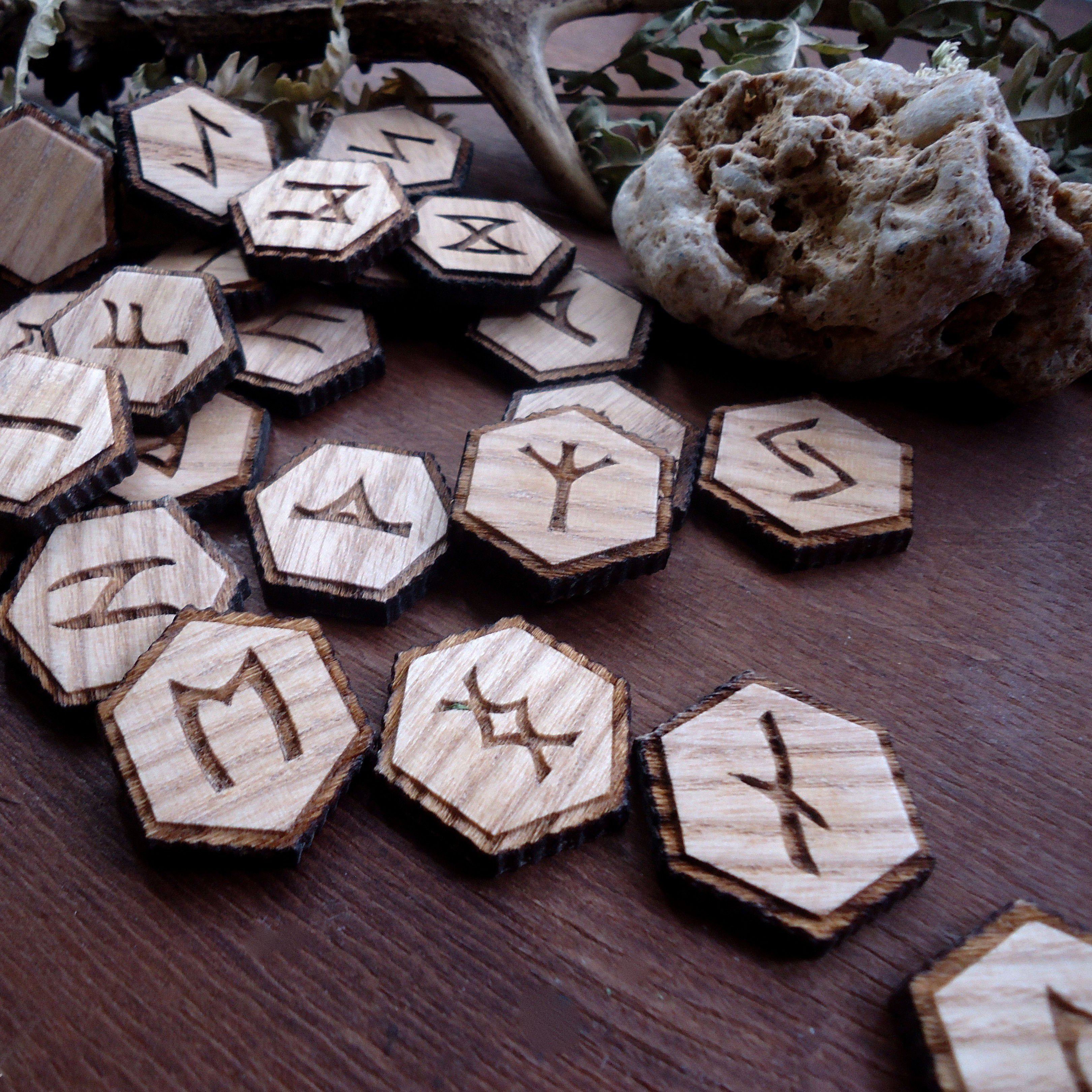 Rune - Elder Futhark, Runes, Ash Wood + Blank Rune