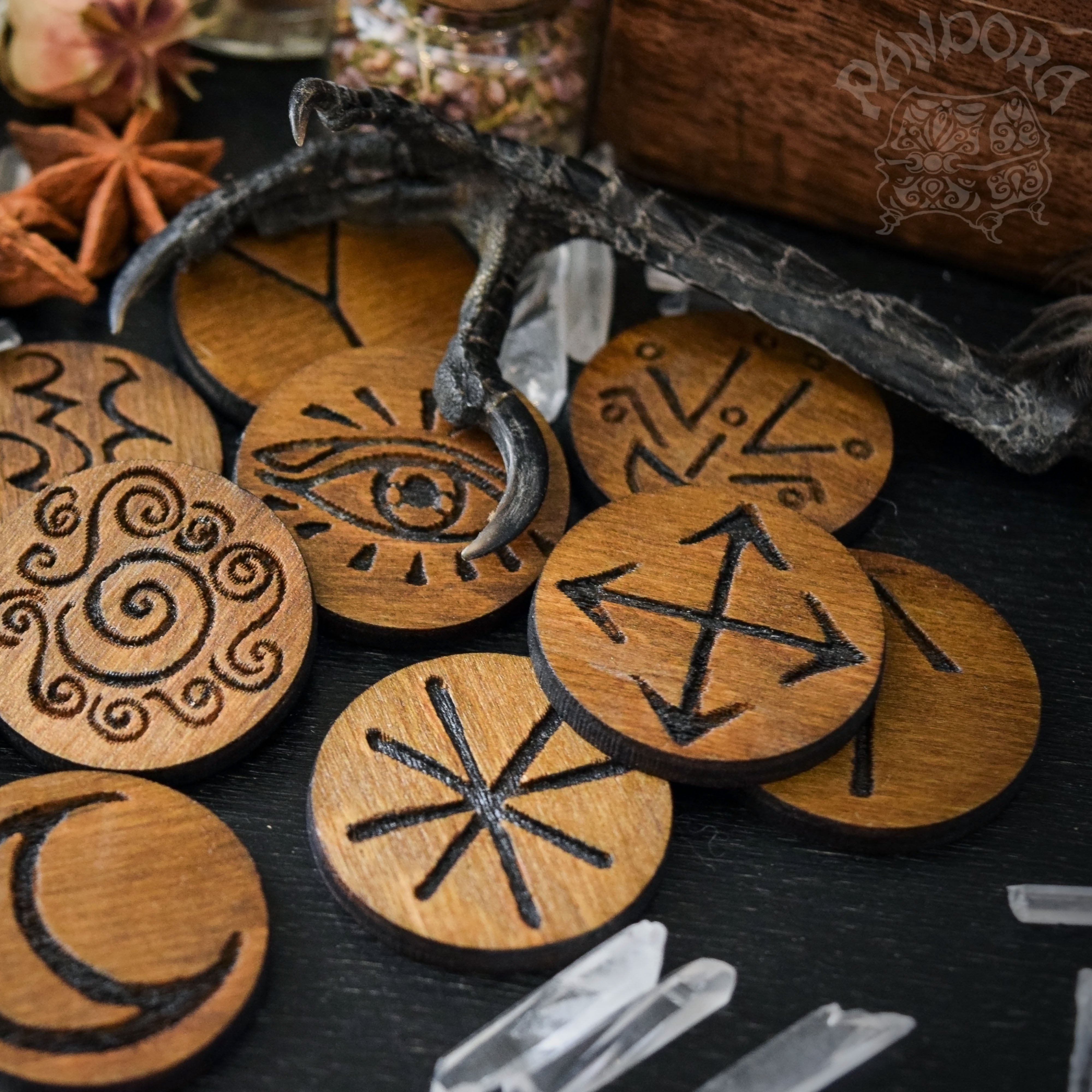 Witch Runes - Dark wood – Pandora Witch Shop