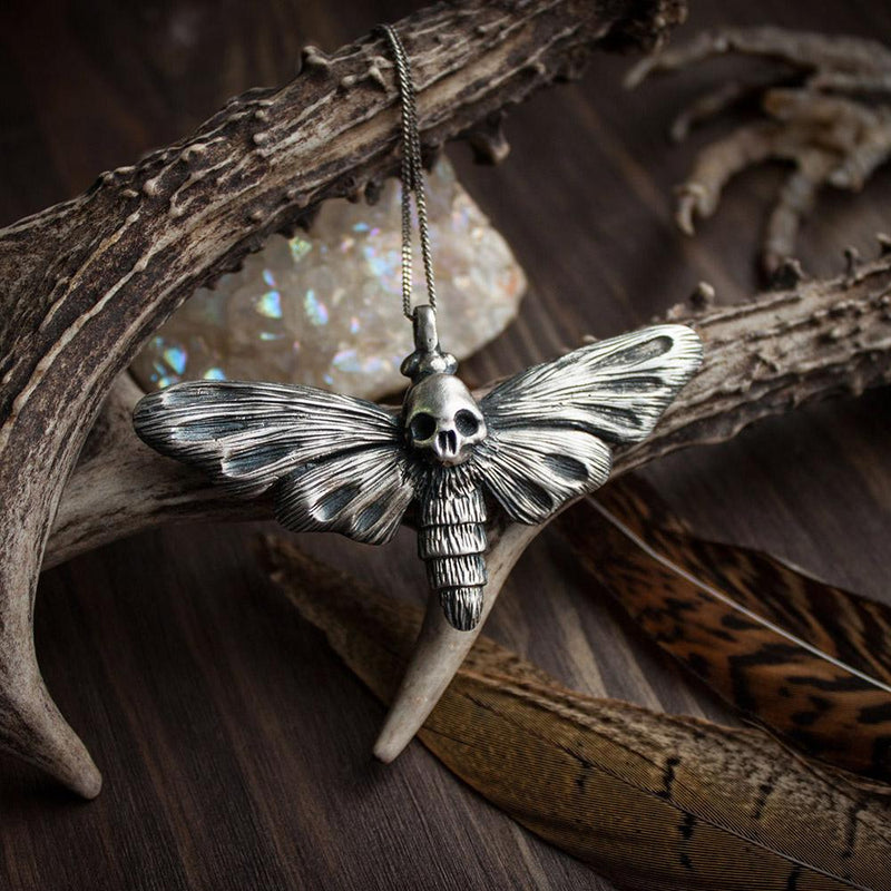 Silver Pendant "Death's Head Moth"