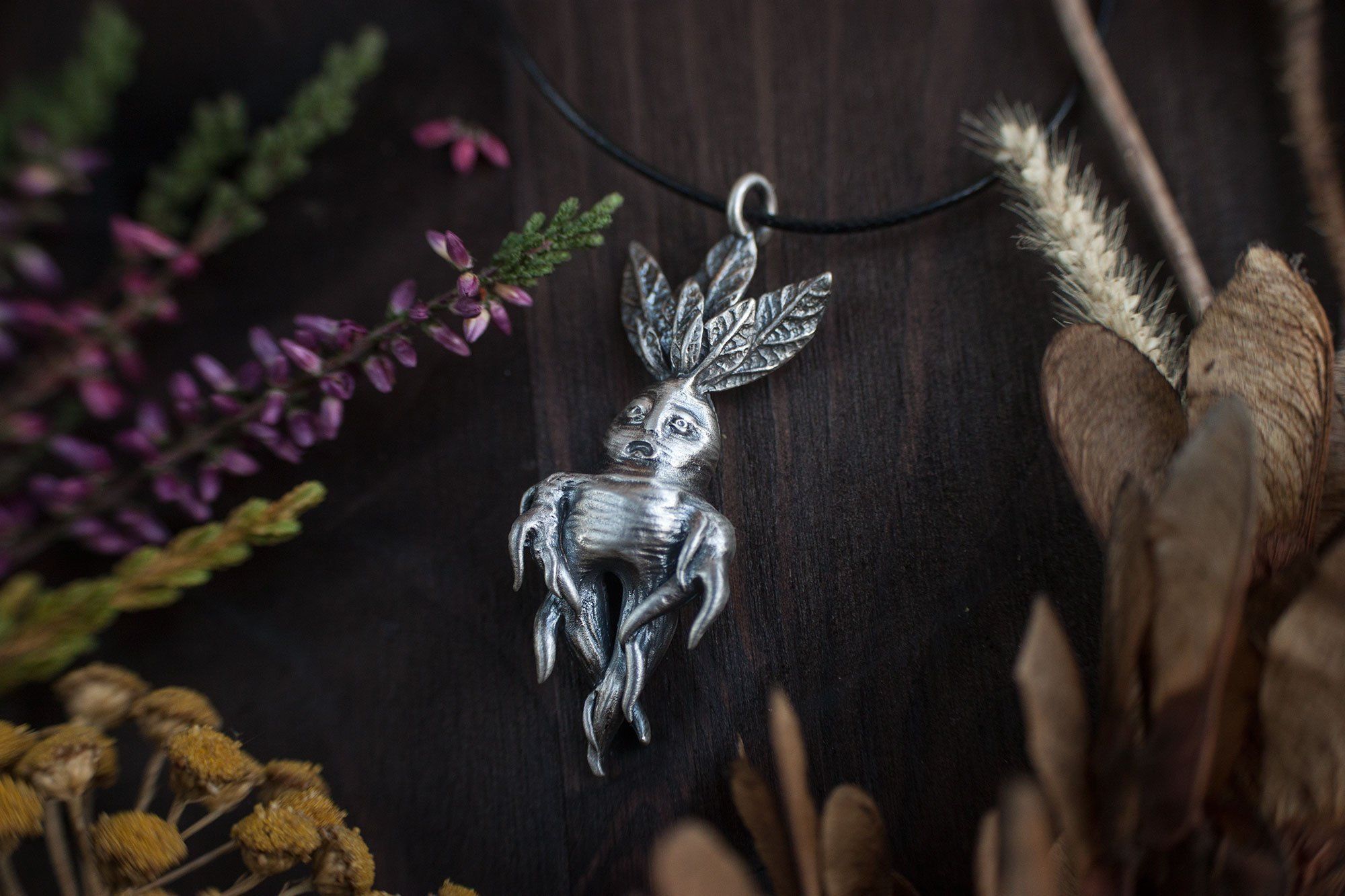 Silver Pendant "Mandrake"