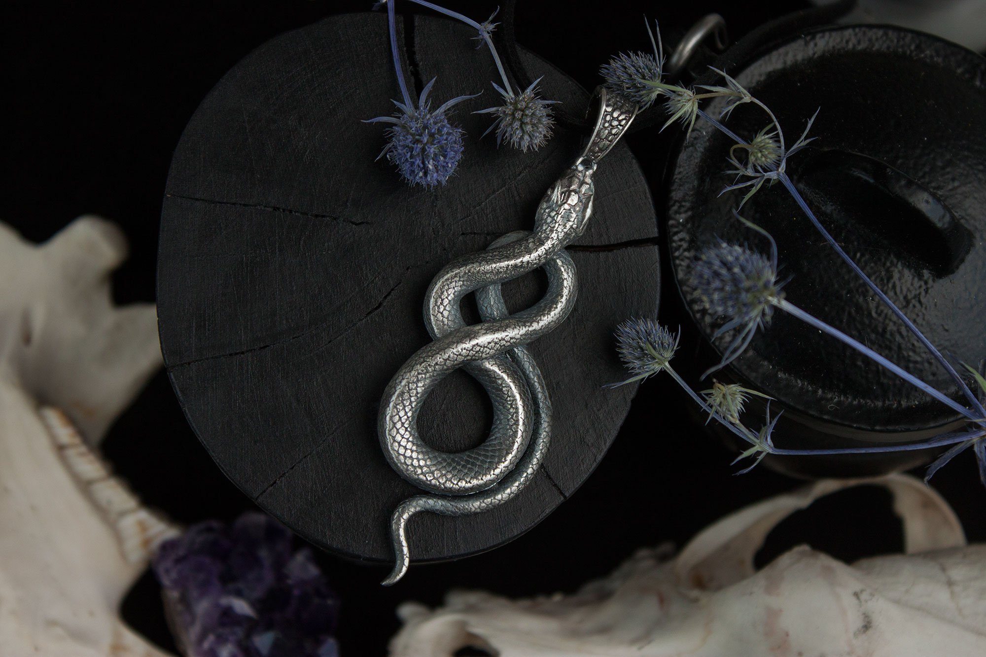 Silver Pendant "Snake"