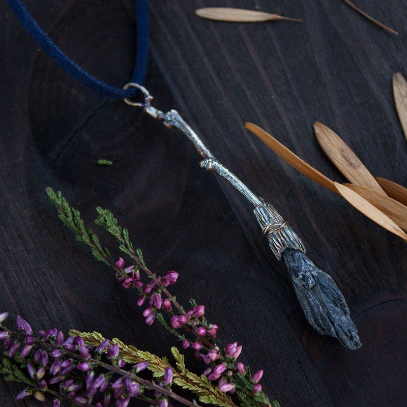 Silver Pendant "Witch's Broom"