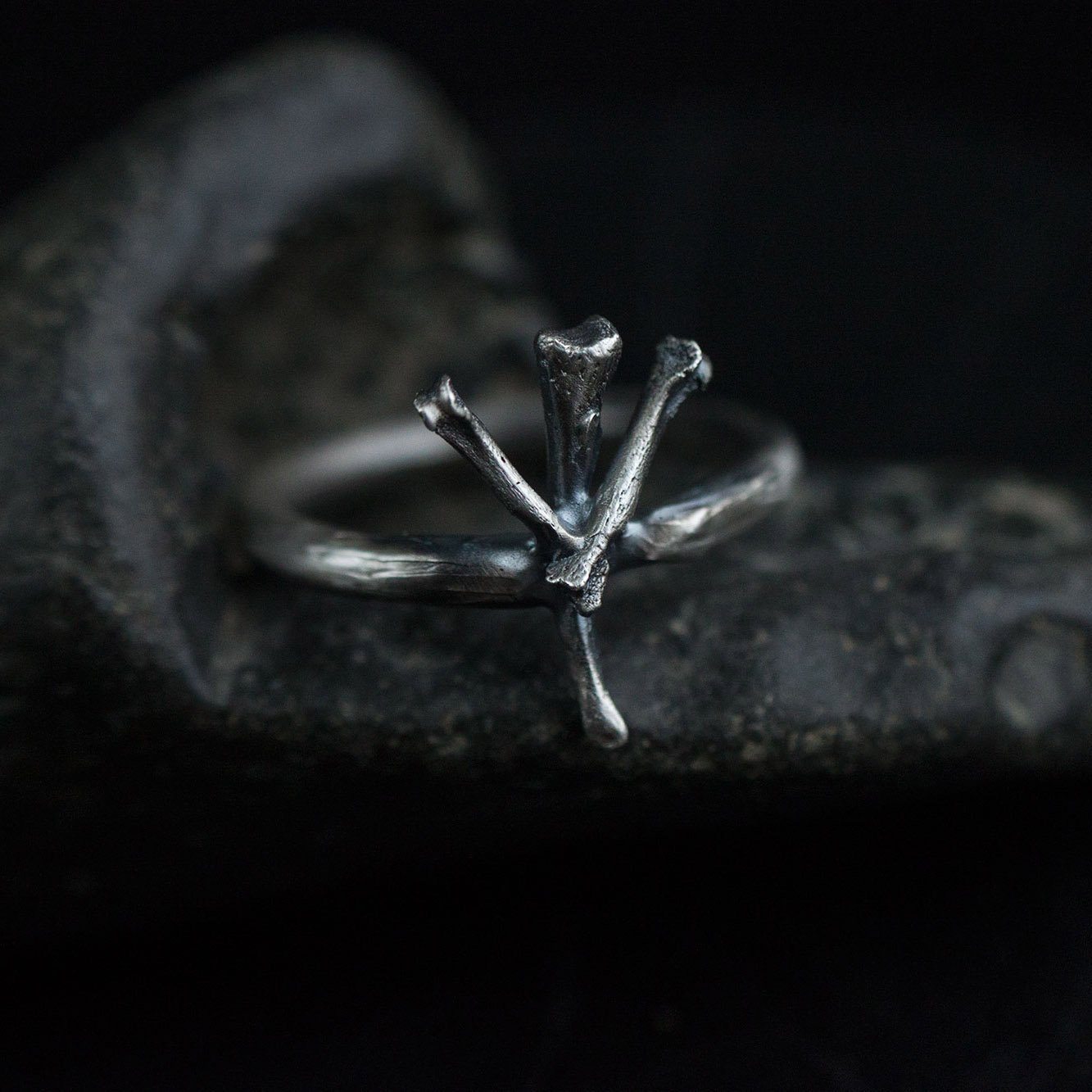 Silver Ring Rune Algiz