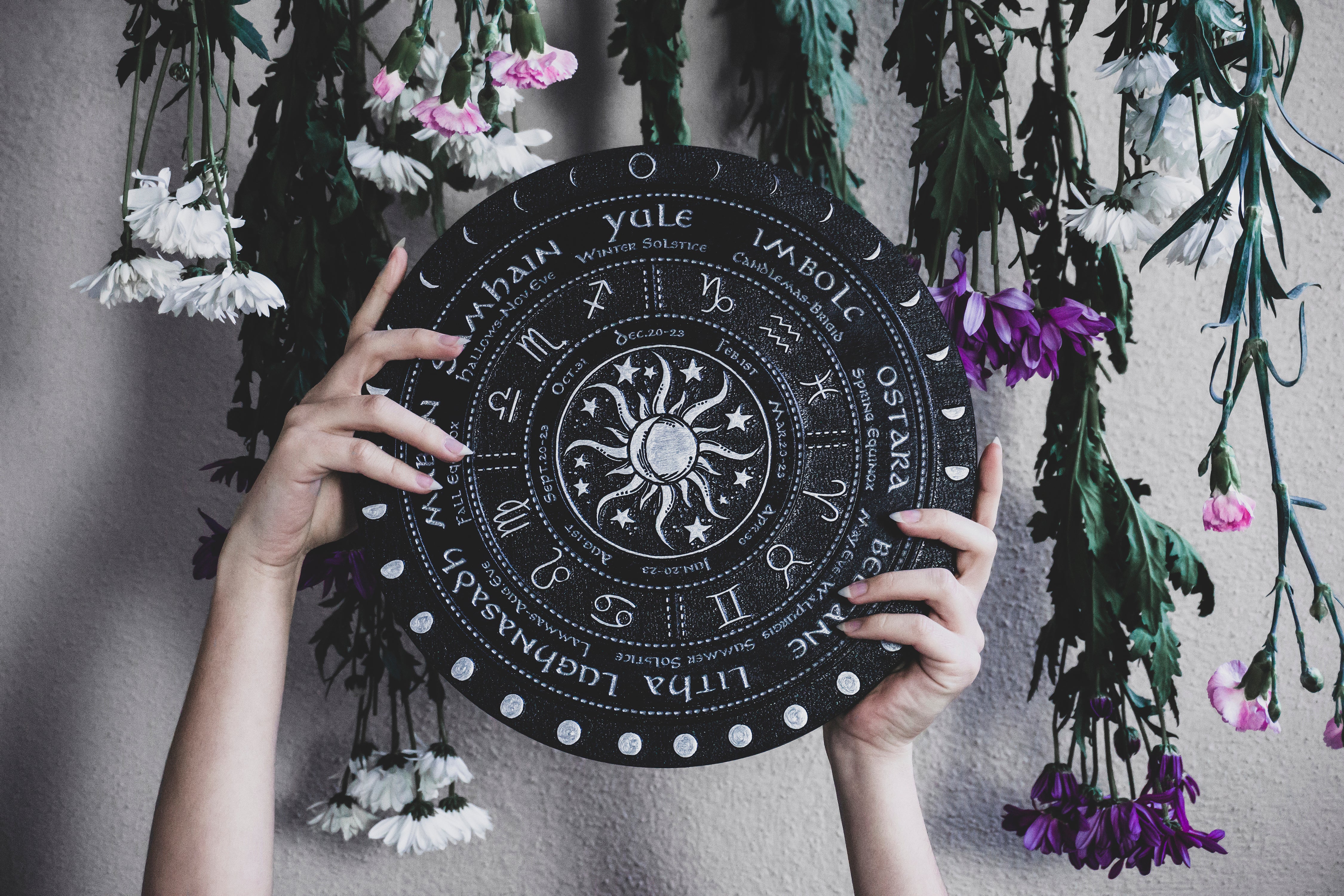 Wheel of the Year - Sun and Moon - Black\Silver