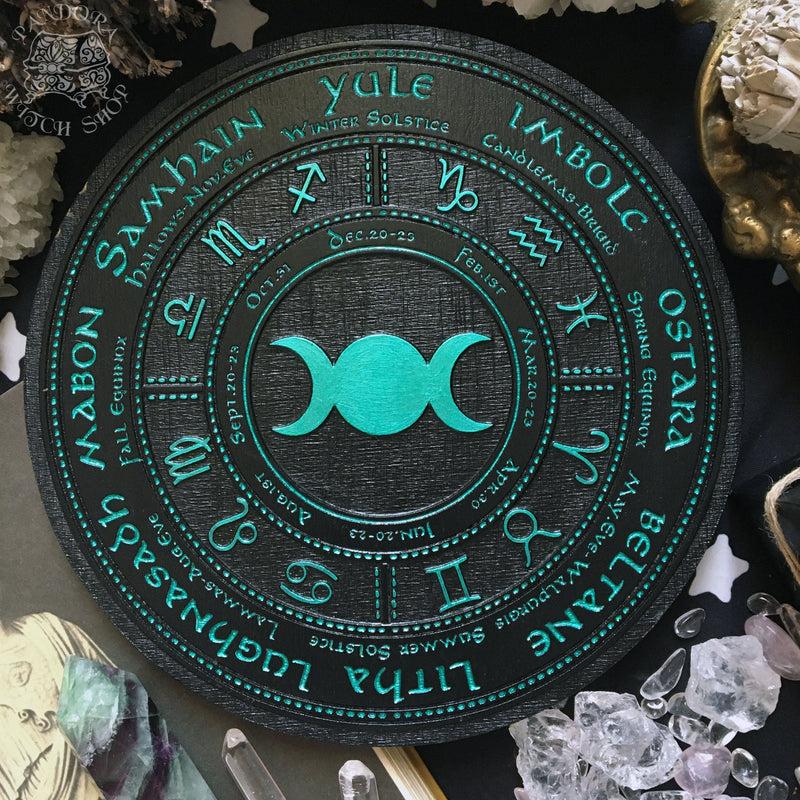 Wheel of the Year - Triple Moon - Black\Emerald