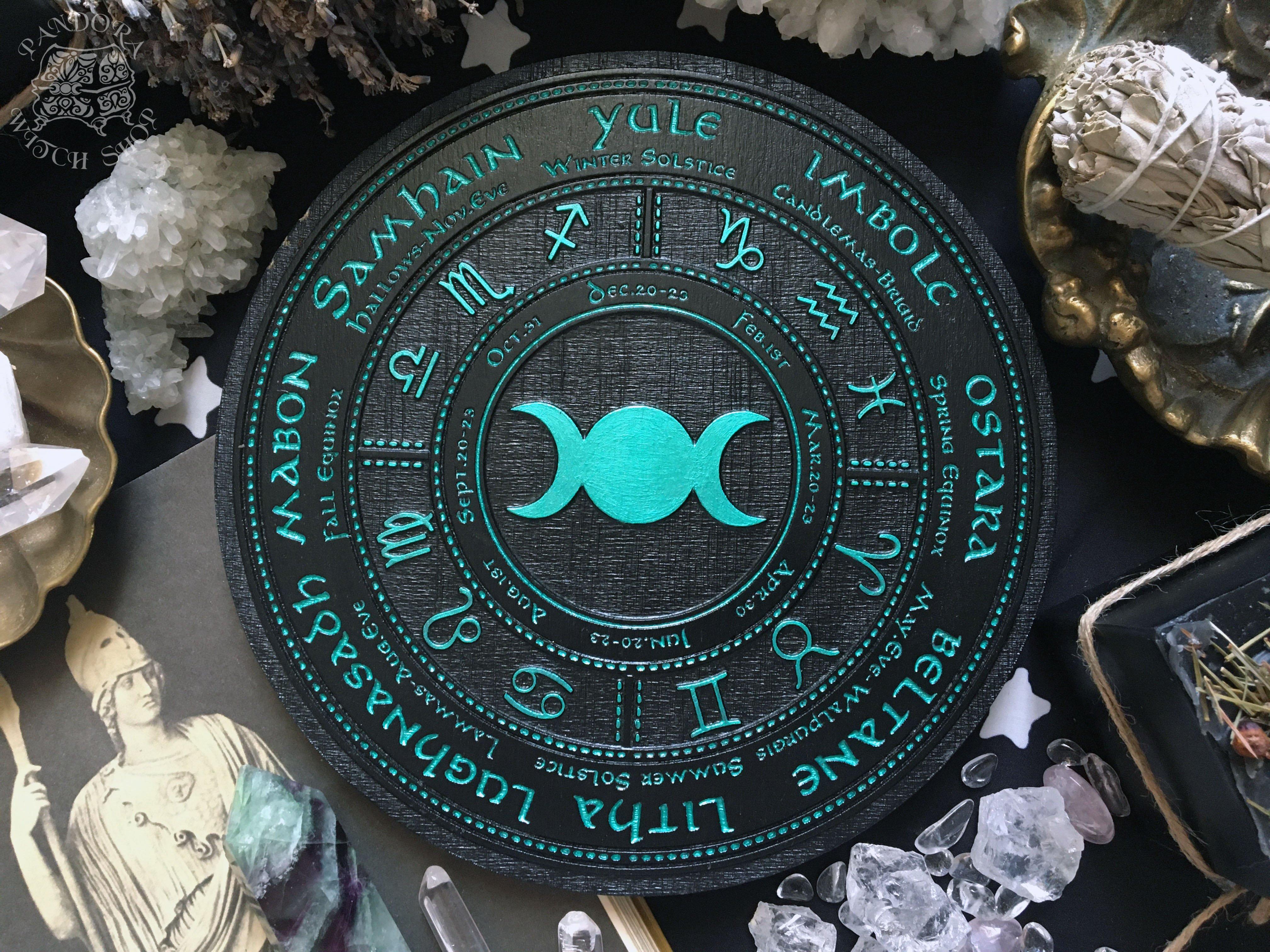 Wheel of the Year - Triple Moon - Black\Emerald